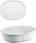 CorningWare FS12 French White 1.5qt/1.4L Oval Ceramic Casserole Dish and by CorningWare