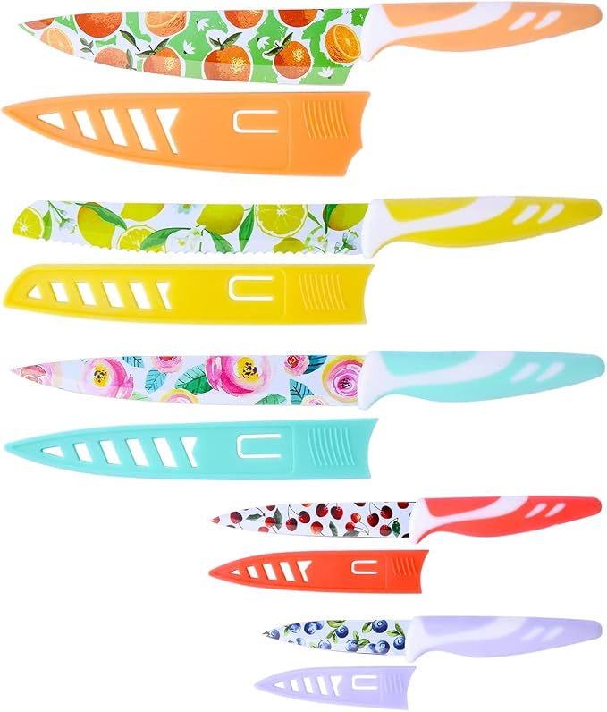 UPTRUST 10-piece Stainless Steel Kitchen Knife Set, Nonstick Coated by UPTRUST