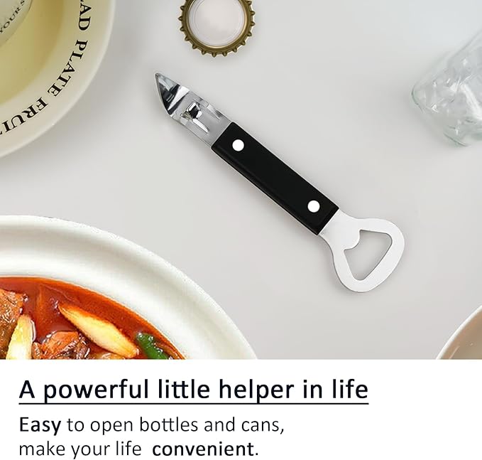 Can Punch Opener Little Cook Stainless Steel Can & Bottle Opener, Manual 2 in 1 - Image 5