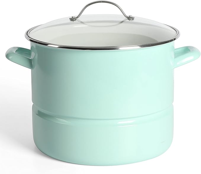 Martha Stewart Thayer 16-Quart Enamel On Steel Scratch Resistant Steamer Stock by MarthaStewart