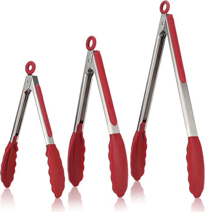 U-Taste Kitchen Tongs, 7/9/12 inches Cooking Tongs, by U-Taste