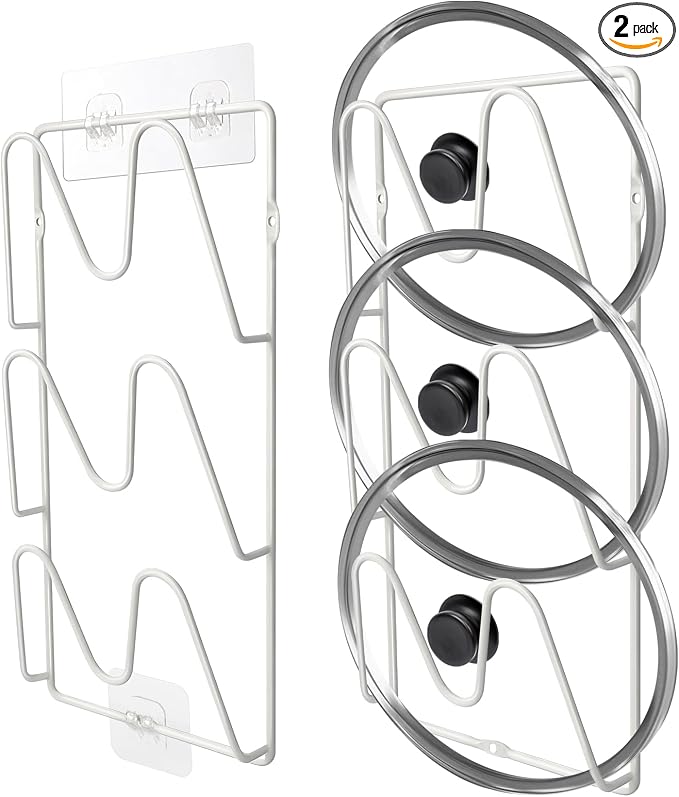 2 Pack Pot-Lid-Organizer, 6-Tier Pots and Pans Lid-Organizer by Unknown