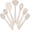 E-far Silicone Cooking Utensils Set, 7-Piece Khaki Heat Resistant Kitchen by E-far
