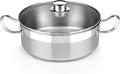 BRA COOKWARE Profesional 18/10 Stainless Steel Stock Pot w/Glass Lid | 9.5 Inch by BRACookware