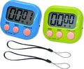 2 Pack Small Digital Kitchen Timer Magnetic Back and On/Off, Classroom Timers by Soseelnee