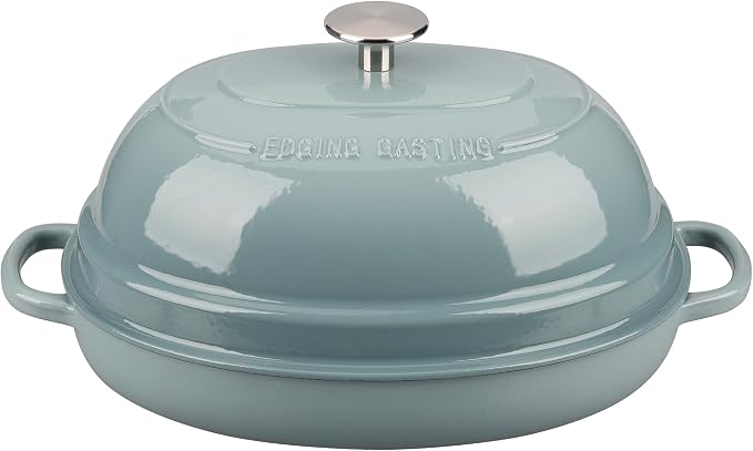 EDGING CASTING Enameled Oval Cast Iron Dutch Oven Pot - Image 6