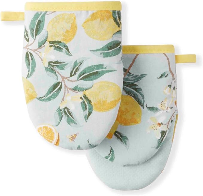 Martha Stewart Lemon Whimsy Mini Oven Mitt 2-Pack Set by MarthaStewart