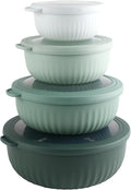 COOK WITH COLOR Prep Bowls with Lids- Wide and Deep Nesting Plastic Small by CookwithColor