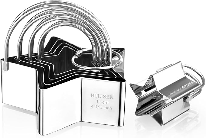 HULISEN Star Cookie Cutter Set, Stainless Steel Biscuit Cutter - Image 8