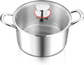 E-far 6 Quart Stock Pot, Tri-Ply Stainless Steel Cooking Pot by E-far