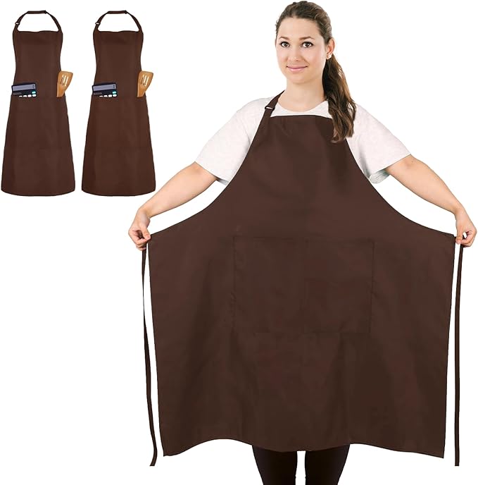 2 Pcs Plus Size Chef Apron, Unisex Professional Apron by FunChaos