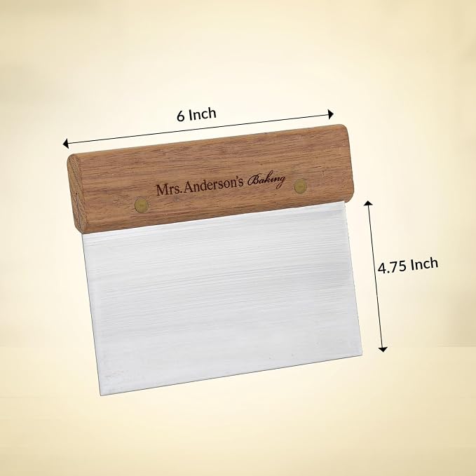 Mrs. Anderson's Baking Pastry Dough Scraper, 6 Inch, Stainless Steel And Wood - Image 3