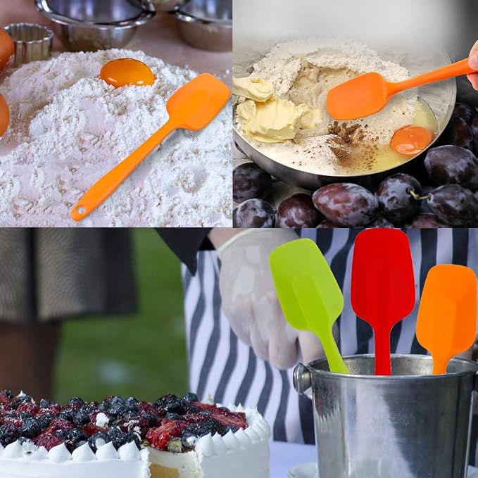 4 Piece Silicone Spatulas Heat Resistant 11inch Large Rubber Spatulas - Image 7
