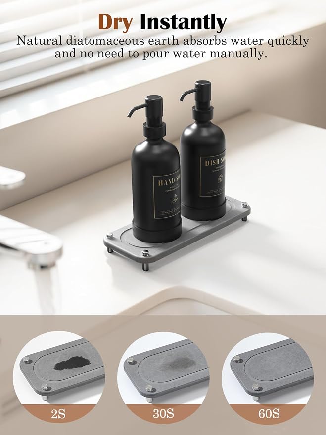 Luxspire Soap Dispenser Set, Hand Soap Dispensers - Image 3