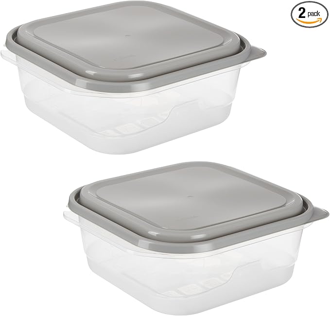 GoodCook EveryWare Extra Large Square Food Storage Container, 2 Pack, BPA Free by GoodCook