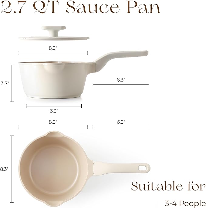 PRICUSIS Ceramic Nonstick Saucepan - Image 8