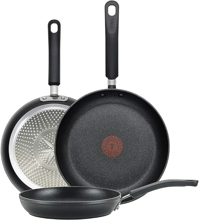 T-Fal Experience Non Stick Fry Pan Set 3 Piece, 12 Inch Induction Oven Broiler by T-falbrand