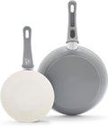 GreenLife Non Stick Fry Pan Set, Non-Toxic PFAS-Free Ceramic Skillets, by GreenLife