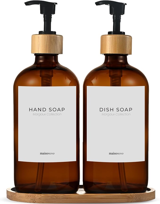 MaisoNovo Glass Dish Soap Dispenser by MaisoNovo-TheArtofSustainableLiving