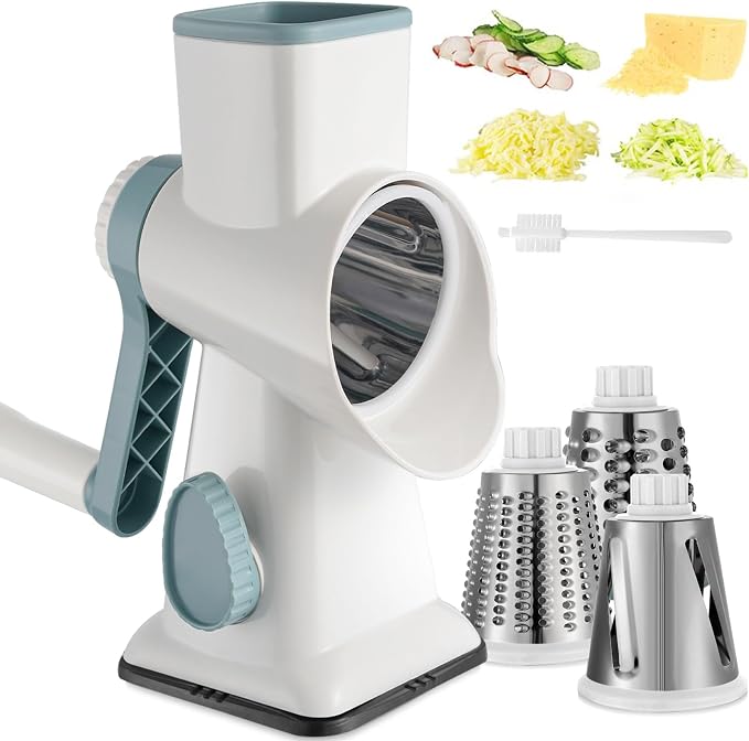 Cheese Grater Hand Crank Rotary Vegetables Shredder by EDEFISY