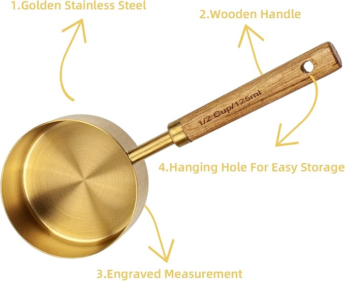 Measuring Cups and Spoons Set of 8, Kitchen/Food/Liquid/Baking - Image 5