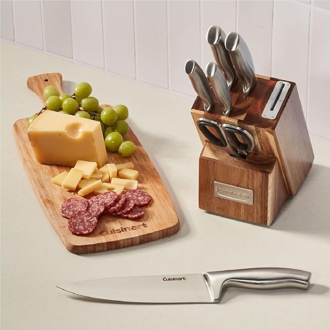 Cuisinart 7 Pc Stainless Steel Essentials Cutlery Block Set - Image 4