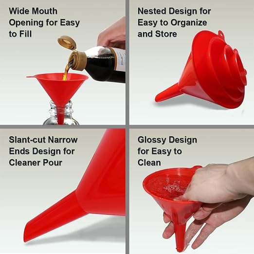 KongNai 4 Pieces Plastic Funnel Set - Image 4