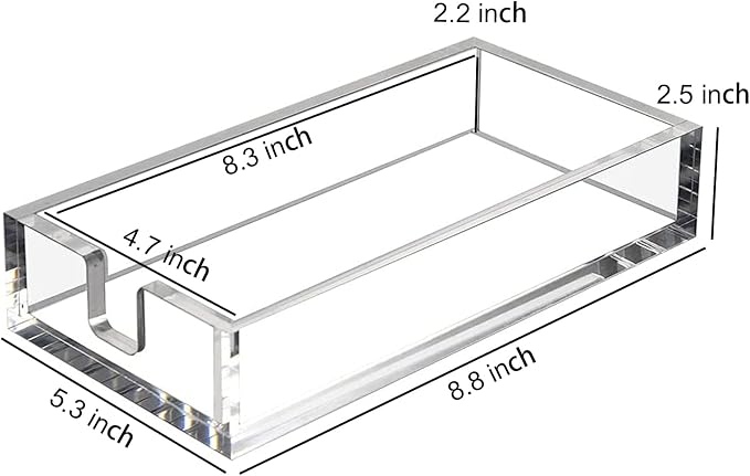 HIIMIEI Acrylic Napkin Holder for Bathroom, Acrylic Guest Towel Holder - Image 2