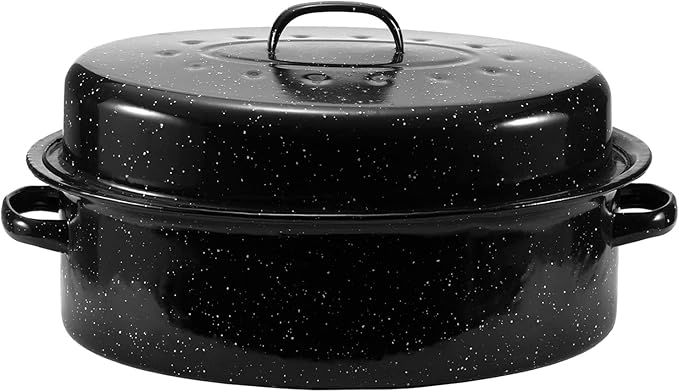 JY COOKMENT 19" Enameled Oval Roasting Pan by JYCOOKMENT