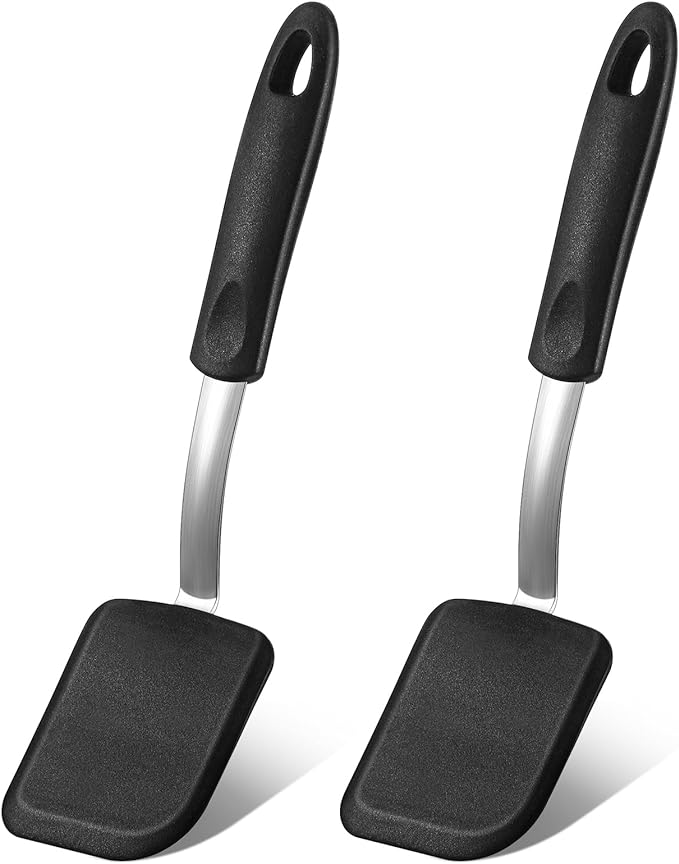 Silicone Cookie Spatula Turner 2 Pack Mini Brownie Spatula Flexible Kitchen by Yetene