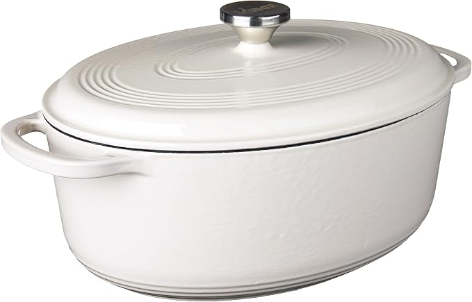 Lodge 7 Quart Enameled Cast Iron Oval Dutch Oven by Lodge