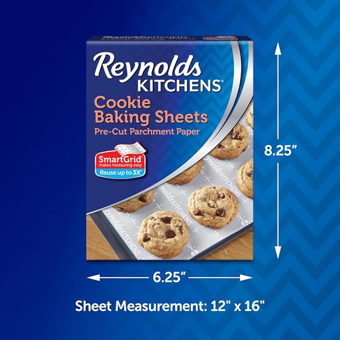 Reynolds Kitchens Cookie Baking Sheets, Pre-Cut Baking Parchment Paper Sheets - Image 4