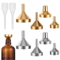 8 Pcs Small Metal Funnels 4 Sizes Gold Silver Mini Funnel by Unknown