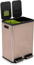 SIMPLI-Magic 60L / 16 Gallon Dual Compartment Kitchen Trash Can by Simpli-Magic