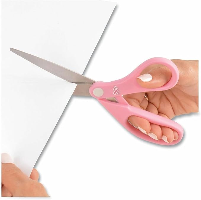 Westcott 15387 8-Inch Pink Ribbon Stainless Steel Scissors - Image 2