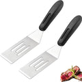 2-Pieces Small Metal Spatula Set, Mini Metal Spatulas by GZLT
