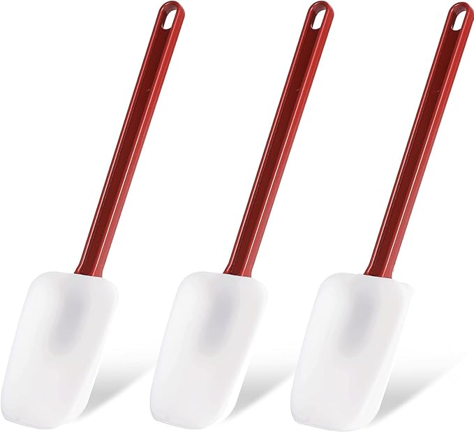 heffiso Silicone Rubber Spatula and Spoon Rubber Spatula Set of 3, High Heat by Heffiso+Silicone+Utensils