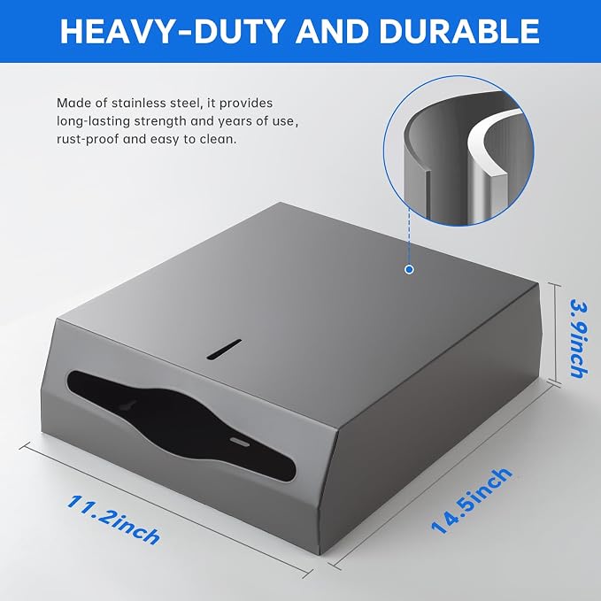 Paper Towel Dispenser Wall Mount Commercial c-fold/Multi-fold/Tri-fold - Image 4