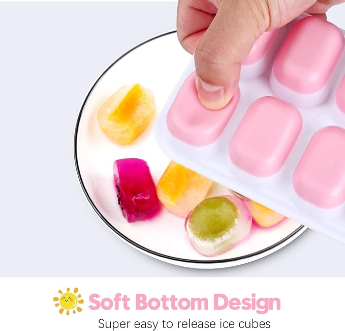 Silicone Ice Cube Tray, 4 Pack Easy-Release & Flexible 14-Ice Cube Trays - Image 2