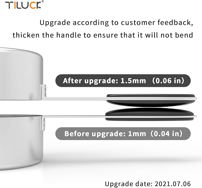 TILUCK Measuring Cups and Spoons Set, Stainless Steel, Kitchen Utensils - Image 2