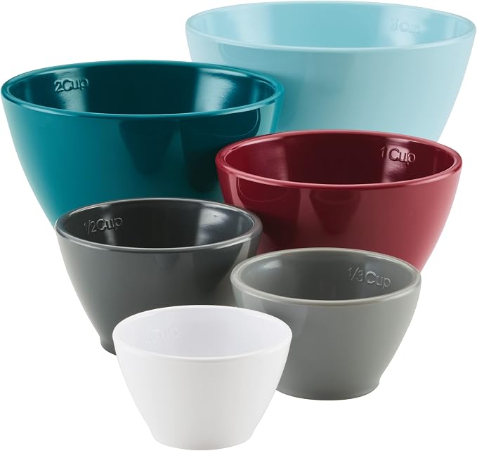 Rachael Ray Tools and Gadgets Nesting/Stackable Measuring Cups Set, 6 Piece by RachaelRayKitchenware