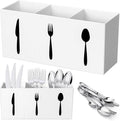 Suzile Acrylic Cutlery Storage Organizer Bin Silverware Caddy Countertop Knife by Suzile