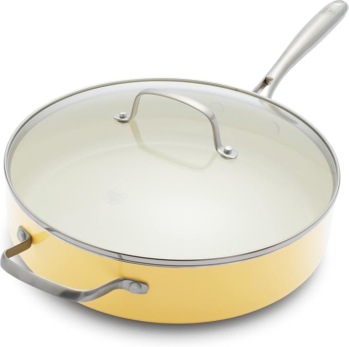 GreenLife Artisan Healthy Ceramic Nonstick, 5QT Saute Pan Jumbo Cooker by GreenLife