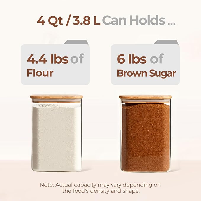 ComSaf 2Pcs Large Glass Storage Containers - Image 3