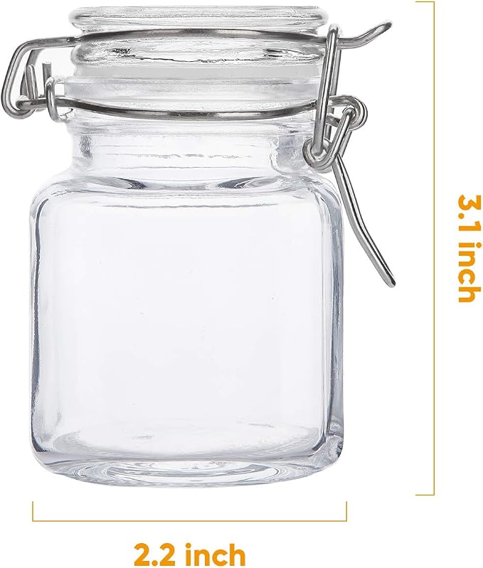 Flrolove Spice Jars 30 Pack 4oz Square Glass Jars - Image 2
