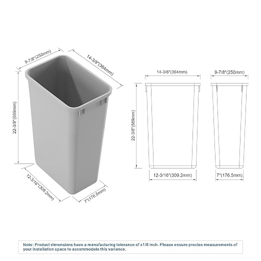 Dowell 2 Pack 50Qt Wastebasket Trash Container, - Image 4