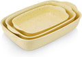 Casserole Dish Set of 3, Lasagna Pan, Ceramic Bakeware by Krokori