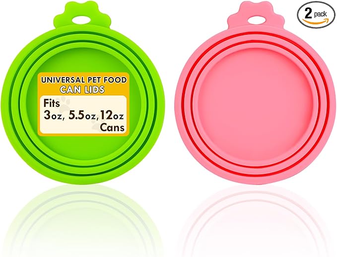 Lydia’s Deal Pet Food Can Covers 2-Pack, Universal Size – One Lid Fits 3 Pet by LydiasDeal