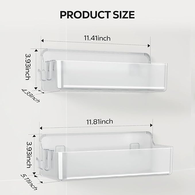 Nieifi Adhesive Wall Shelf, Shower Shelves, Shower Organizer - Image 2