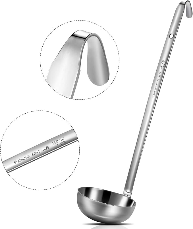 meekoo Stainless Steel Ladle Soup Handle Ladle - Image 3